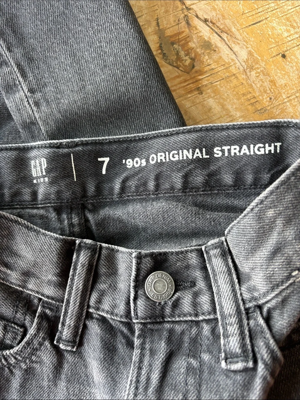 NWOT Gap Boys Black Denim Jeans size 7